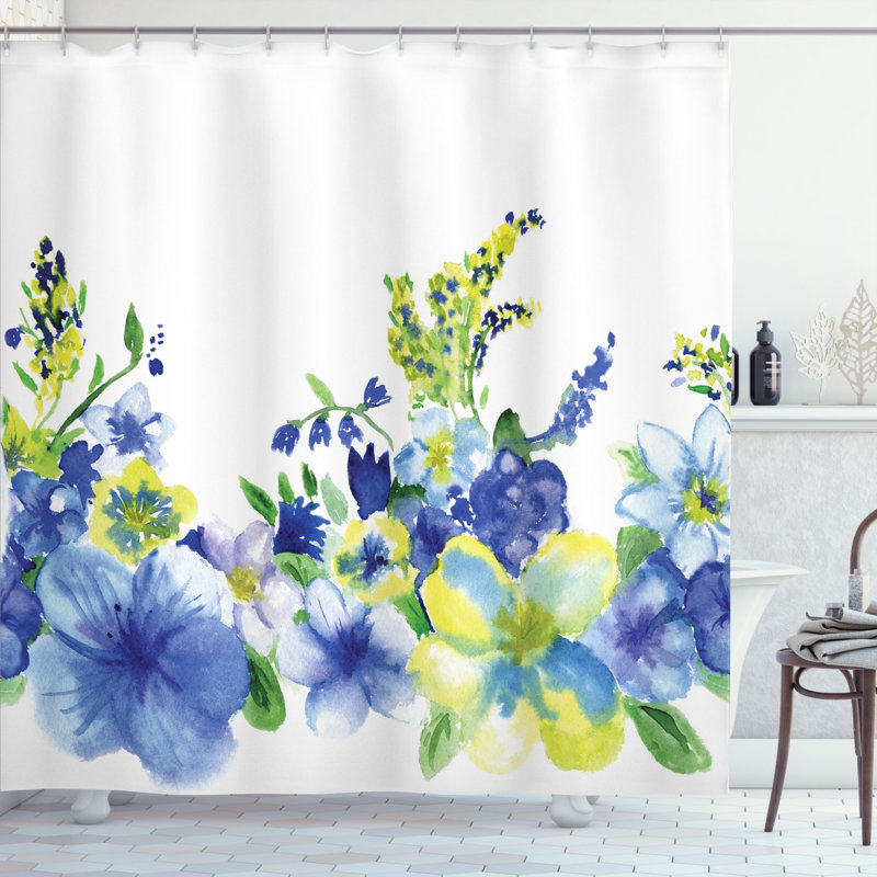 Shower Curtain with Hooks Included, 70" H x 69" W