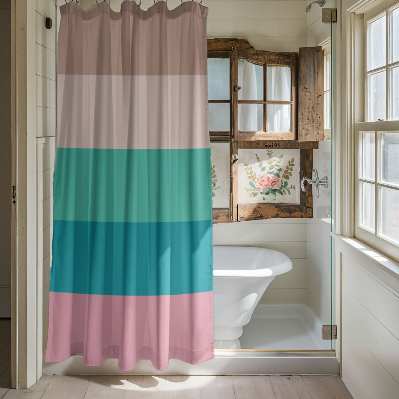 Romance - Rideau de douche Premium, H 74 po x l 71 po, Sable