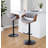 Swivel Upholstered Adjustable Height Counter Stool with Metal Frame-92718778