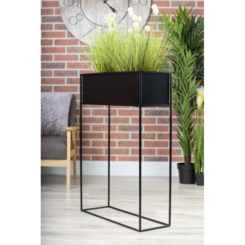 Woulk Metal Plant Stand, Black, 90cm H x 64cm W x 24cm D