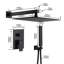 Système de douche mural double à 2 fonctions 10 po avec valve brute-58146961