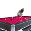 Table de billard 6 pieds avec plateau de tennis de table - noir avec feutre rouge-121794872