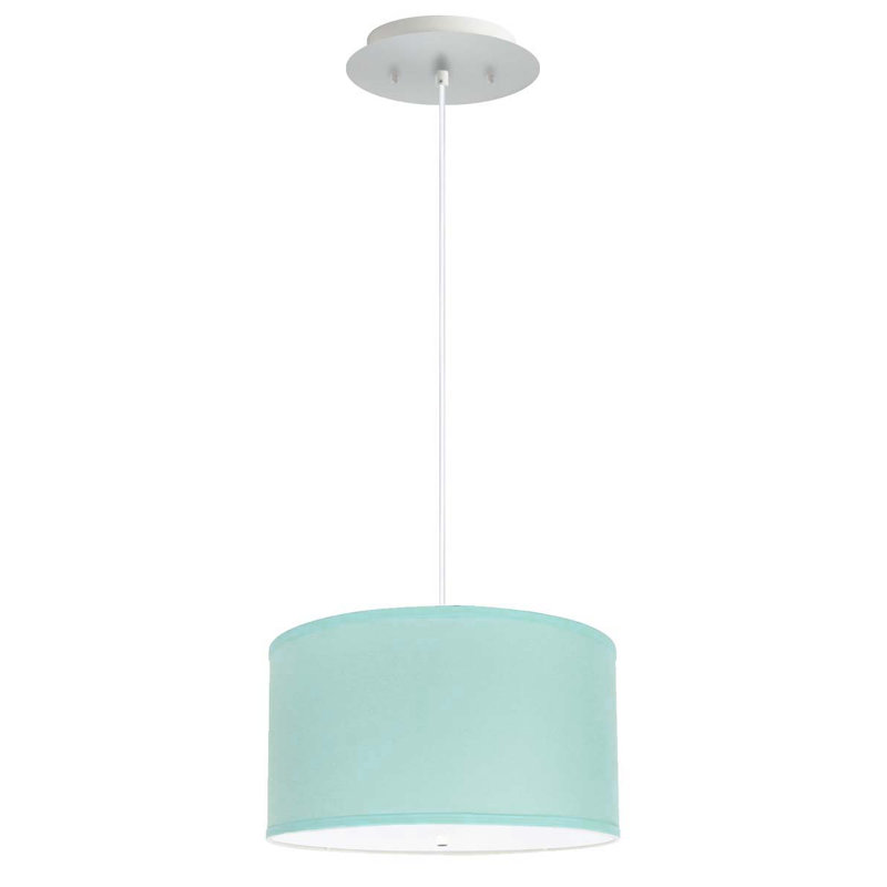 2 - Light Single Pendant, Textured Oatmeal, 10" H x 18" W x 18" D, White