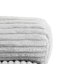 Pouf convertible de 37 po en fausse fourrure gris clair, 2 en 1, pliable et se dépliant en lit de sol, garni de mousse déchiquetée avec coussin cervical, aucun assemblage requis