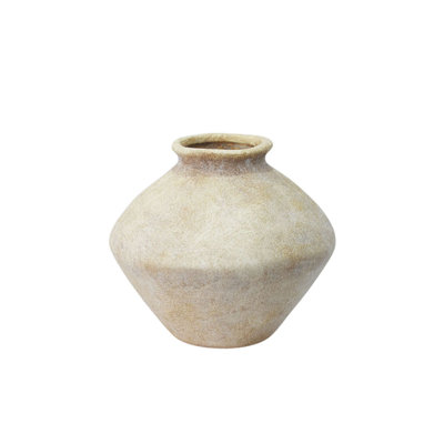 Cole and Grey Ceramic Antique Style Washed Cream Decorative Vase