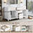 Tremolo 60" Double Bathroom Vanity With Engineered Marble Top-927486081