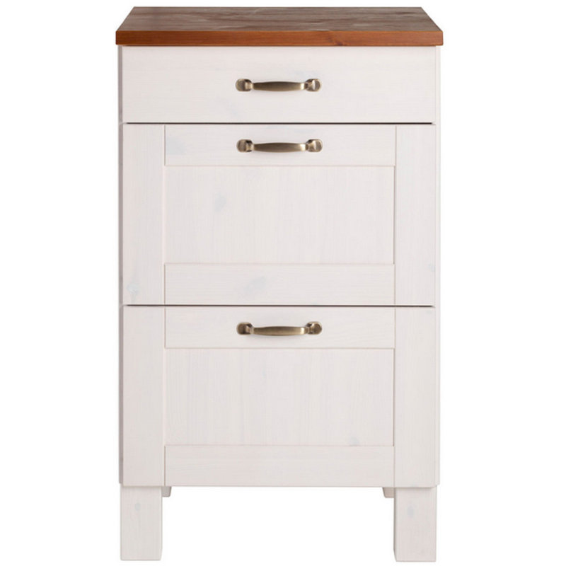 Flintwood Matte Base Unit, White/Honey