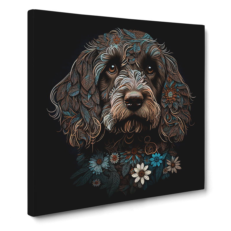 Cockapoo Paisley Art - Wrapped Canvas