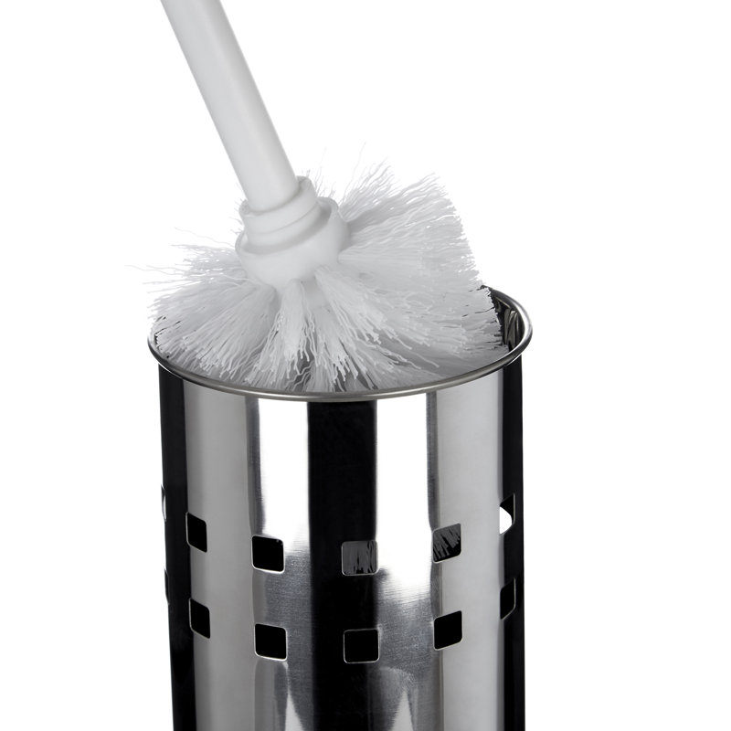 Free-Standing Toilet Brush & Holder, Stainless Steel