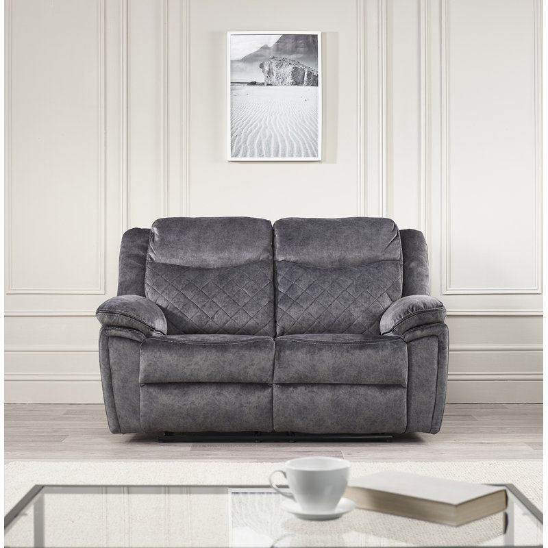 Kove 2 Seater Velvet Reclining Sofa, 2