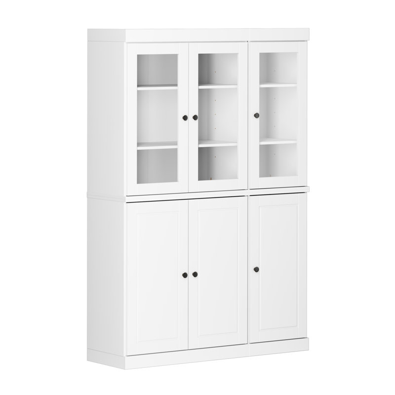 Vaisselier 100% bois massif Bryann Palace Imports, Blanc