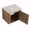 Meuble-lavabo mural 48 po avec lavabo d'art en céramique, 2 tablettes de rangement et porte à fermeture en douceur pour salles de bain modernes-612085456-612085462
