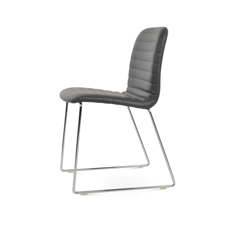 Chaise d'appoint en fil métallique Isa, gris, Chrome