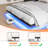 Queen Floating Bed Frame With Charging Station, LED Bed Frame With Storage Headboard-1347794409