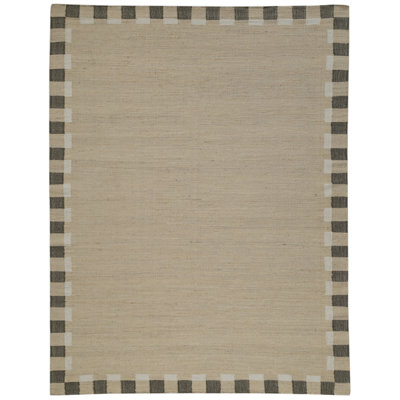 Heidi Flatweave Jute Checkered Scandinavian Rug