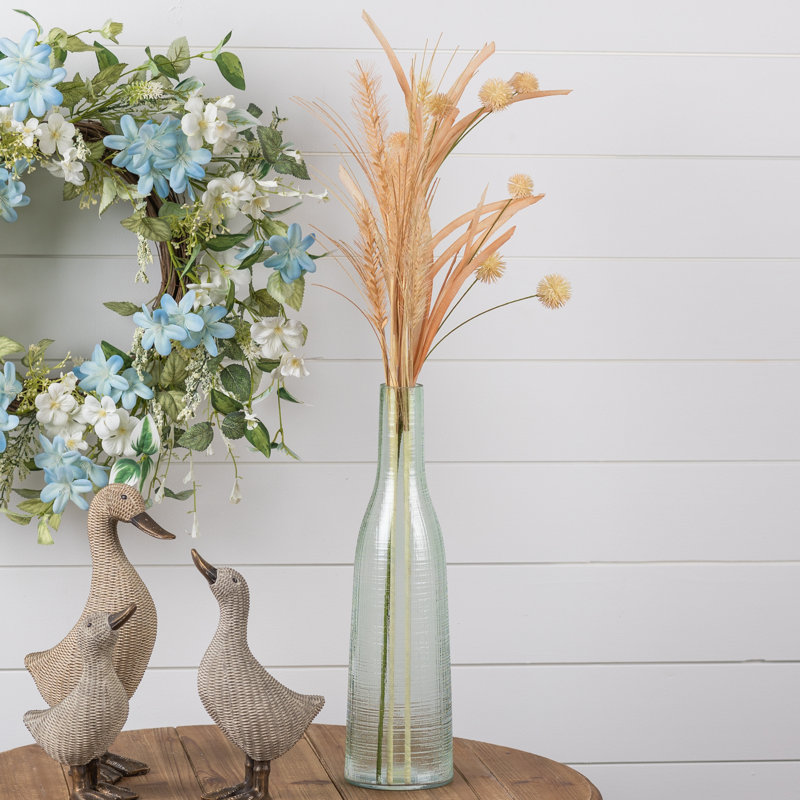 Glass Table Vase, 16.75" H x 4.75" W x 4.75" D