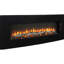 Foyer courbé 48 po - 5000 / H de chaleur, 11 réglages de température, flamme multicolore et, électrique mural / de table avec télécommande 4 couleurs, rétroéclairage, évent, thermolaqué