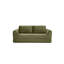 Canapé-lit convertible 2 en 1, canapé-lit moderne en velours côtelé avec 2 oreillers, canapé-lit futon modulaire rembourré sans dossier avec lit gigogne, canapé-lit modulaire pliable pour salon, vert-1025451671-1025451629