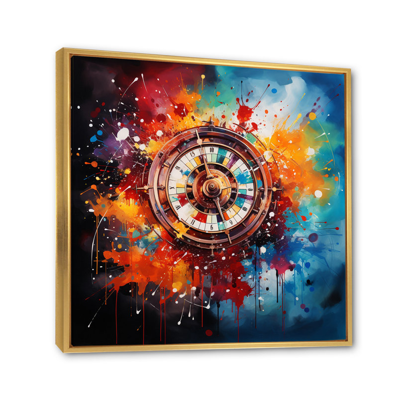 «Casino Royale Roulette V» - impression, H 36 po x l 36 po x P 1,5 po, Cadre flottant doré
