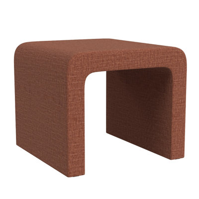 Repose-pieds avec repose-pieds Ari, chenille orange rouille, 22 po Ari