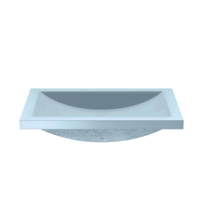 NativeStone Handmade Rectangular Undermount Bathroom Sink, Ocean