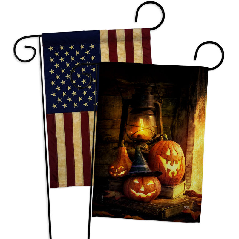 Drapeau de jardin lanterne en polyester 18,5 x 13 po