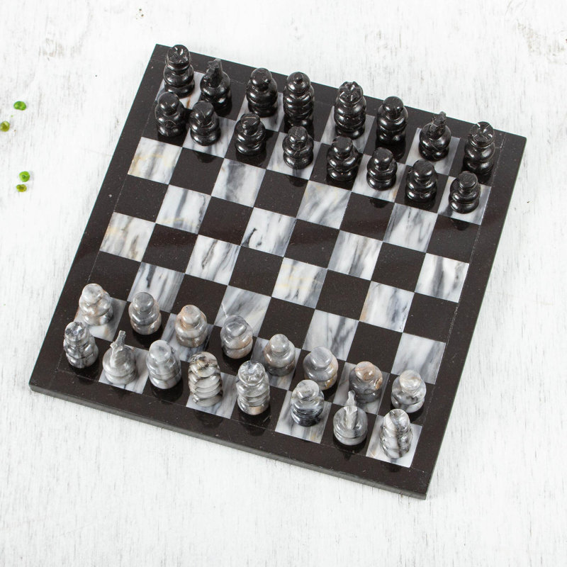 Besaw Mercer41 Handmade 10.75'' L Stone Chess Game Set