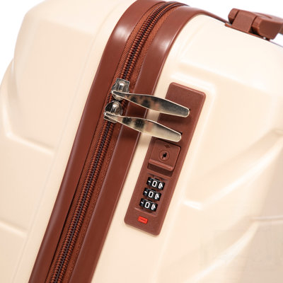 Ensemble de valise à roulettes en ABS durable de 14/20 pouces avec serrure à combinaison et étui à cosmétiques, pour le voyage