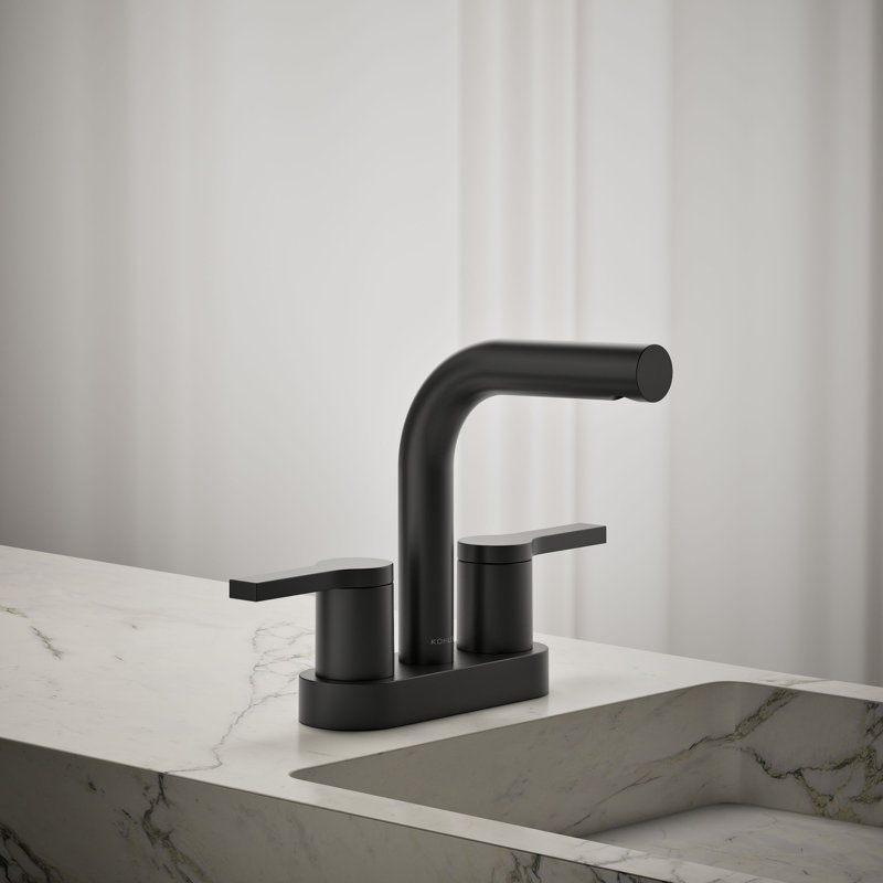 Elate Centerset Bathroom Sink Faucet 0.5 GPM, Matte Black