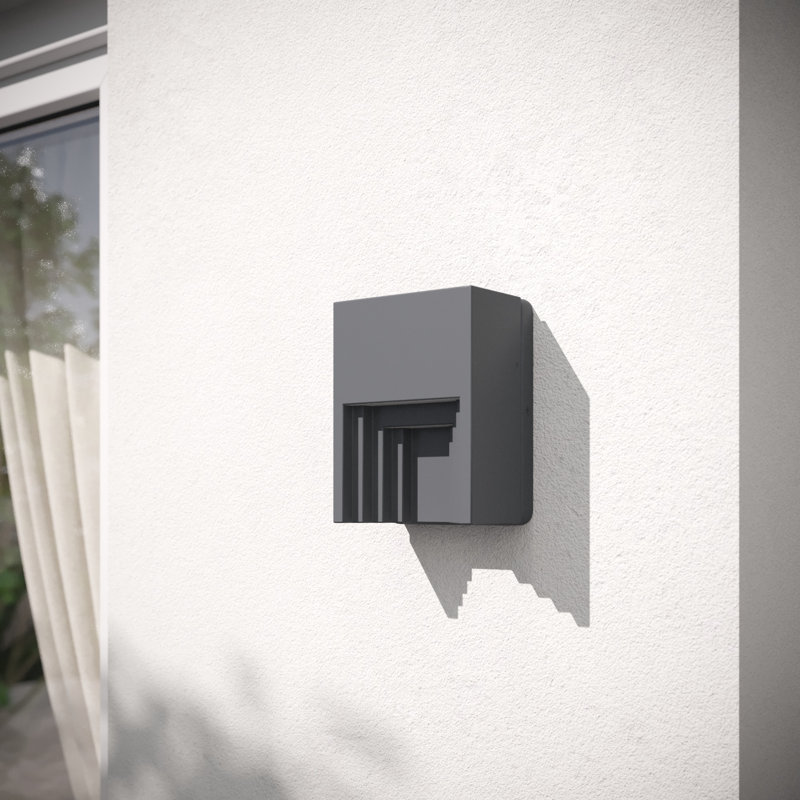 Ephesus Aluminum Weatherproof LED Wall Light - Unique Downlight Fixture With Integrated LEDs, Dark Gray