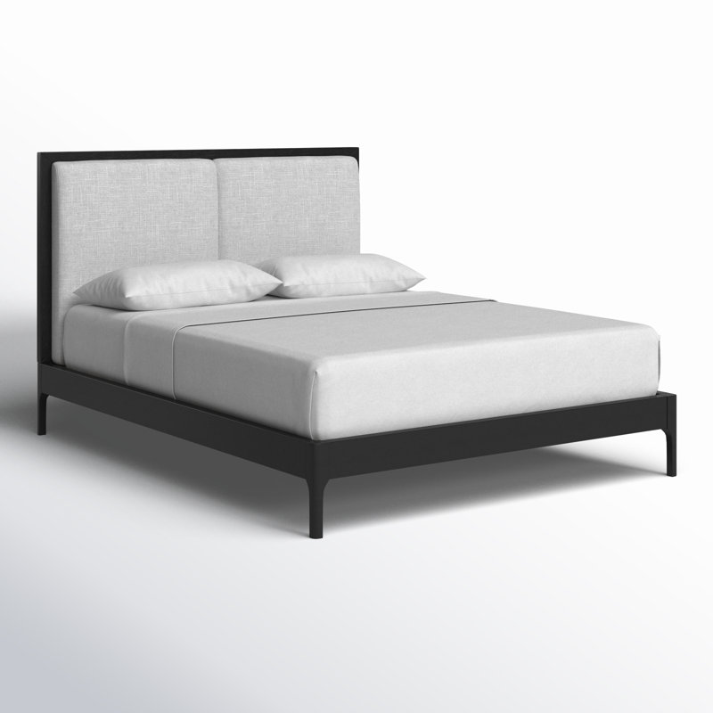 Lit plateforme Chisa, Noir, Double