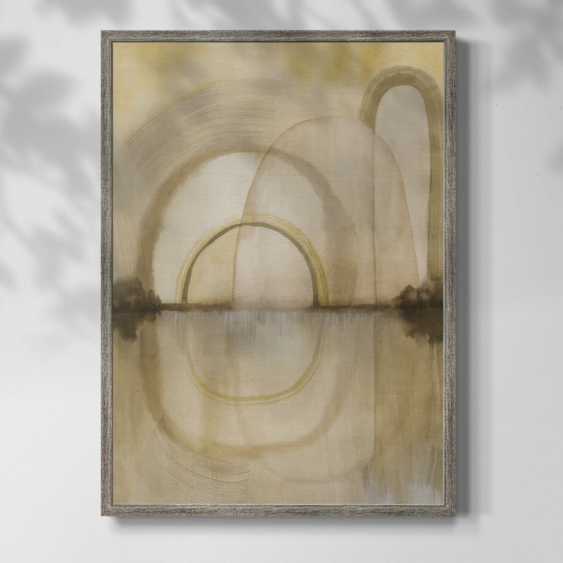 «Soft Golden Reflections I», reproduction encadrée - bois massif, H 30 po x l 24 po