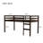 Solid Wooden, Rubber Wooden Twin Loft Bed With Ladder, Bed Platform Of Strengthened Slats, Espresso-1552967608
