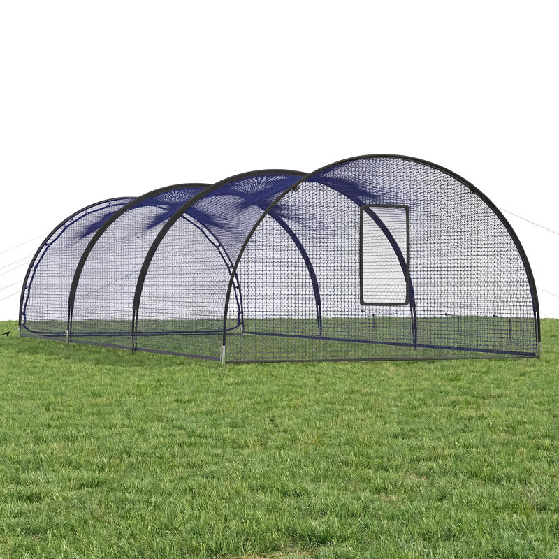 Cage de baseball portative, 30 x 12 x 8 pi, filet entièrement fermé, noir, Noir 30 x 12 x 8 pieds