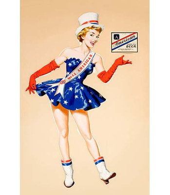 « american bière », affiche rétro