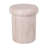 Eos 18.11"H Sculptural MGO Side Table with Faux Marble & Travertine Finish-125959551