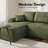 109“ Boneless L-Shaped Sectional Cloud Sofa Free Combination Soft Corduroy Fabric 109 x 69 Inches No Assembly Required 1400 lbs Capacity For Living Room.-1230164333-1229854745