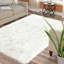 Tapis blanc en fausse peau de mouton tissé à la machine Heustis-1458223254