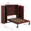 Lit escamotable avec deux garde-robe, armoire murale avec tablette de rangement, cadre de lit plateforme pliable multifonctionnel-1802044949-1802044946