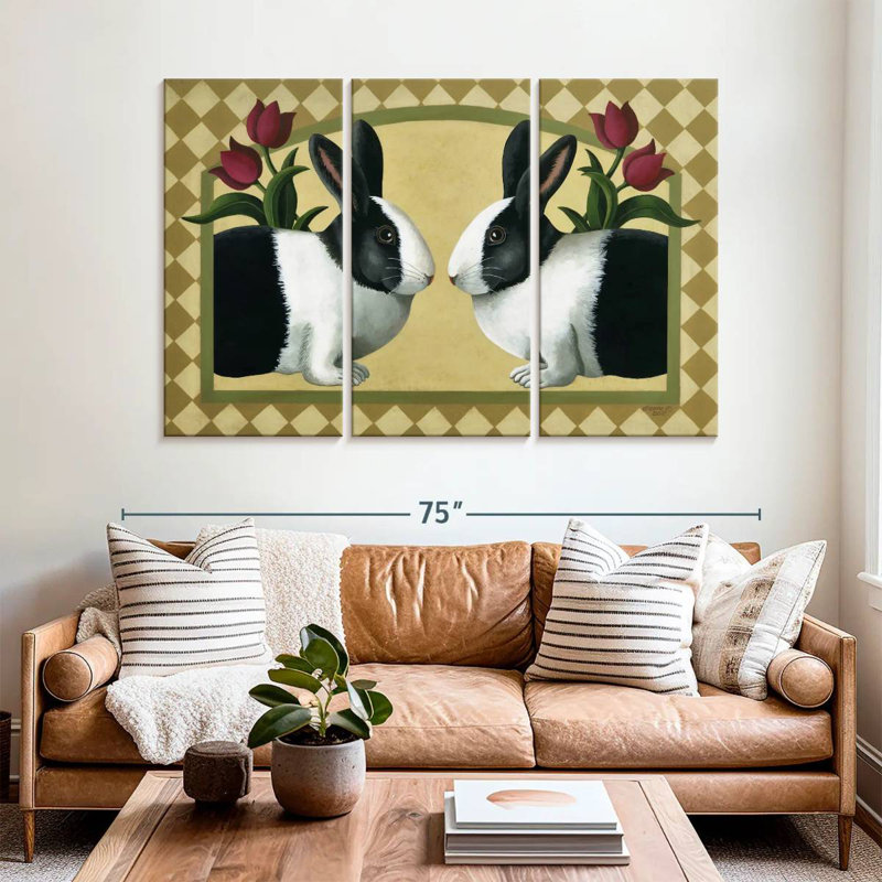 Brampt Rabbit Bunnies, 42" H x 65" W
