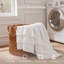 Rideau de douche blanc, rideaux de douche à dessus uni pour salle de bain, 72 x 72, blanc