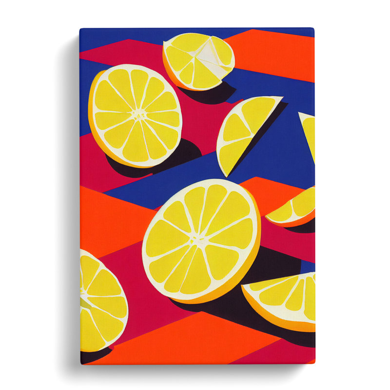 Lemon Fruit Pop - Wrapped Canvas Print, 50cm H x 35cm W x 3cm D