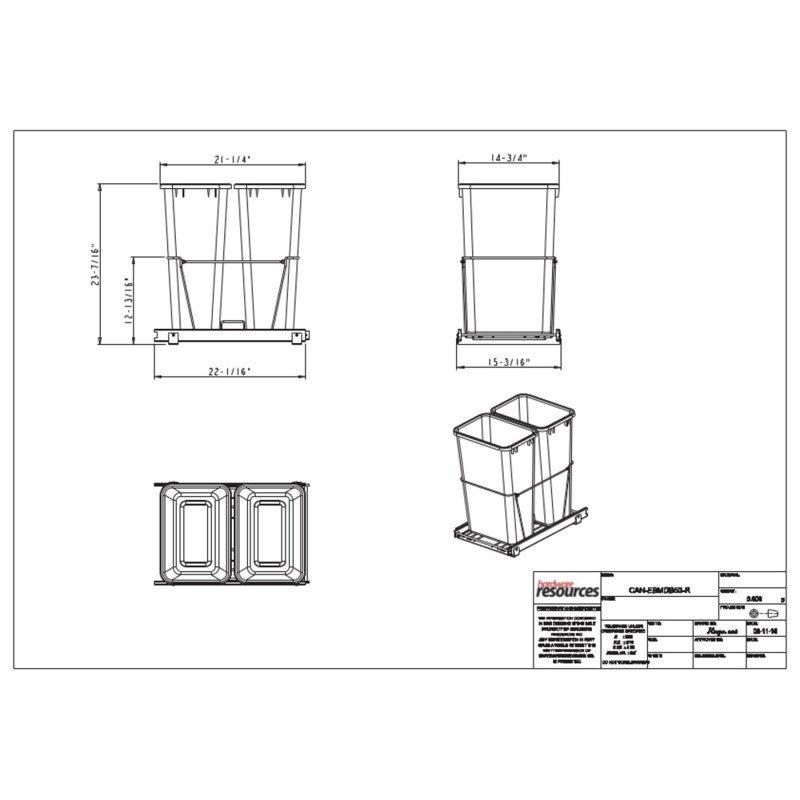 Steel Pull Out Drawer, Black