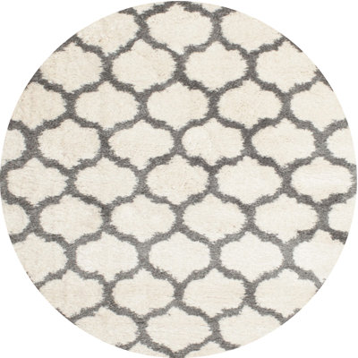 Tapis contemporain gris / crème