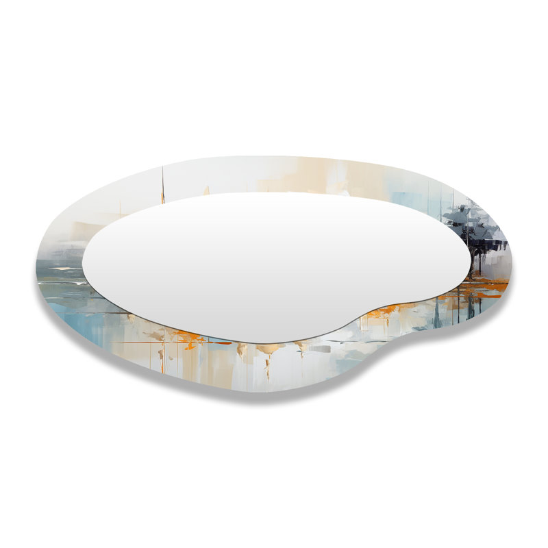 Grand miroir mural industriel Eastern City Golden Sunset - City Buildings