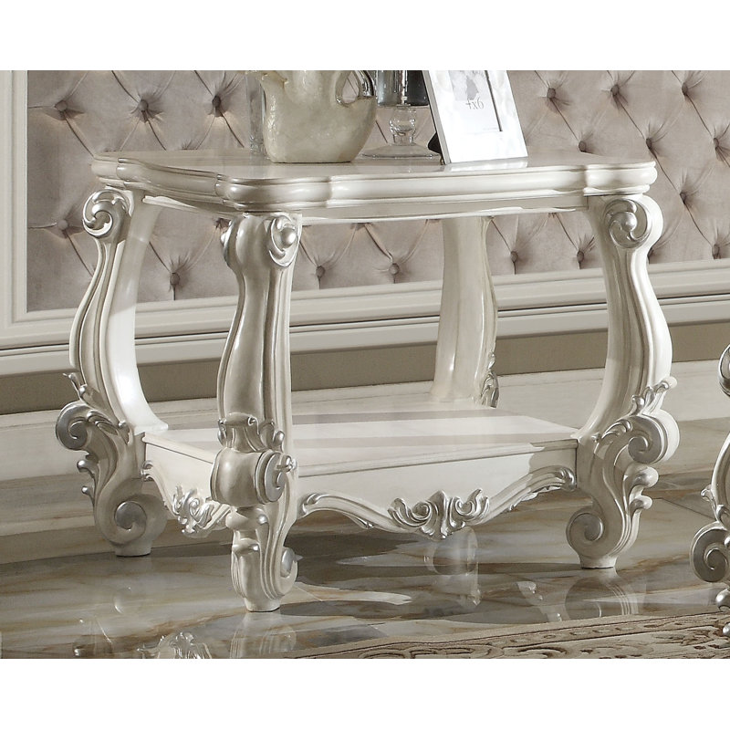 Table de bout Alzado, Blanc os