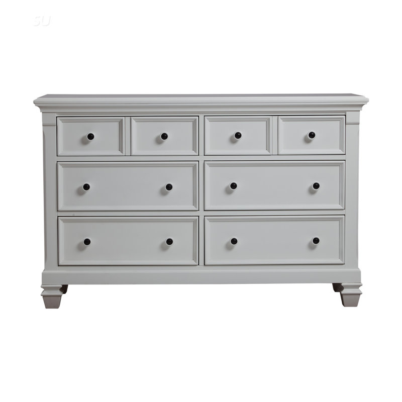 Commode 6 tiroirs Glendale blanc pur