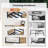 Outdoor Patio Furniture Set, 5 Piece Patio Conversation Sets with Coffee Table, HDPE Rope & Aluminum Armrests, Outdoor Conversation Sets with Thick Cushions for Deck, Backyard, Indigo Ink-494097729-492858390
