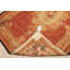 Tapis médaillon traditionnel doré en laine tissé à la main 4 x 6