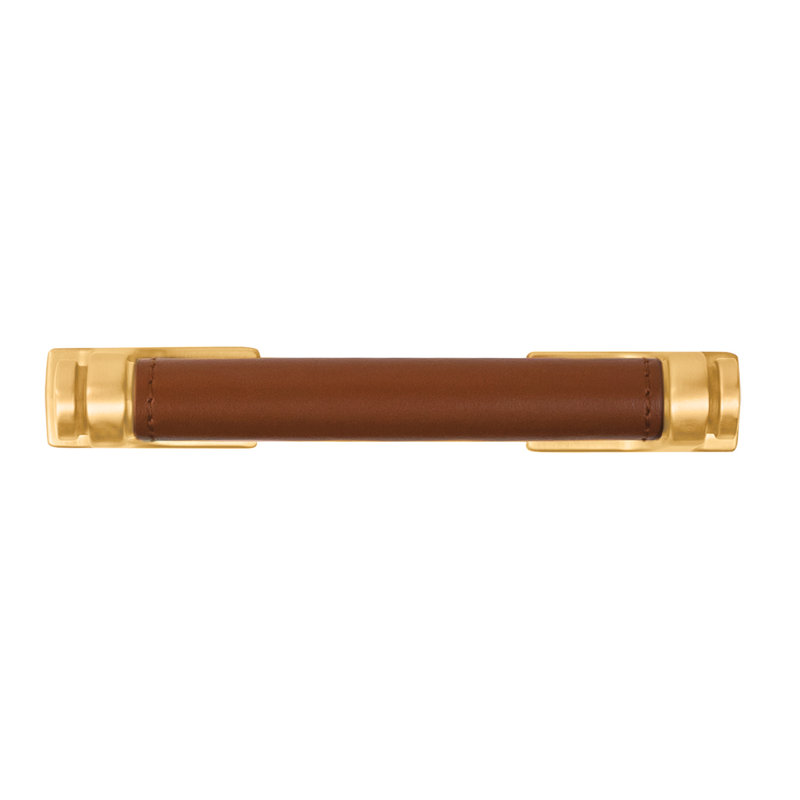 Reserve Bar / Handle Pull, Brushed Golden Brass/Brown, 3 3/4"